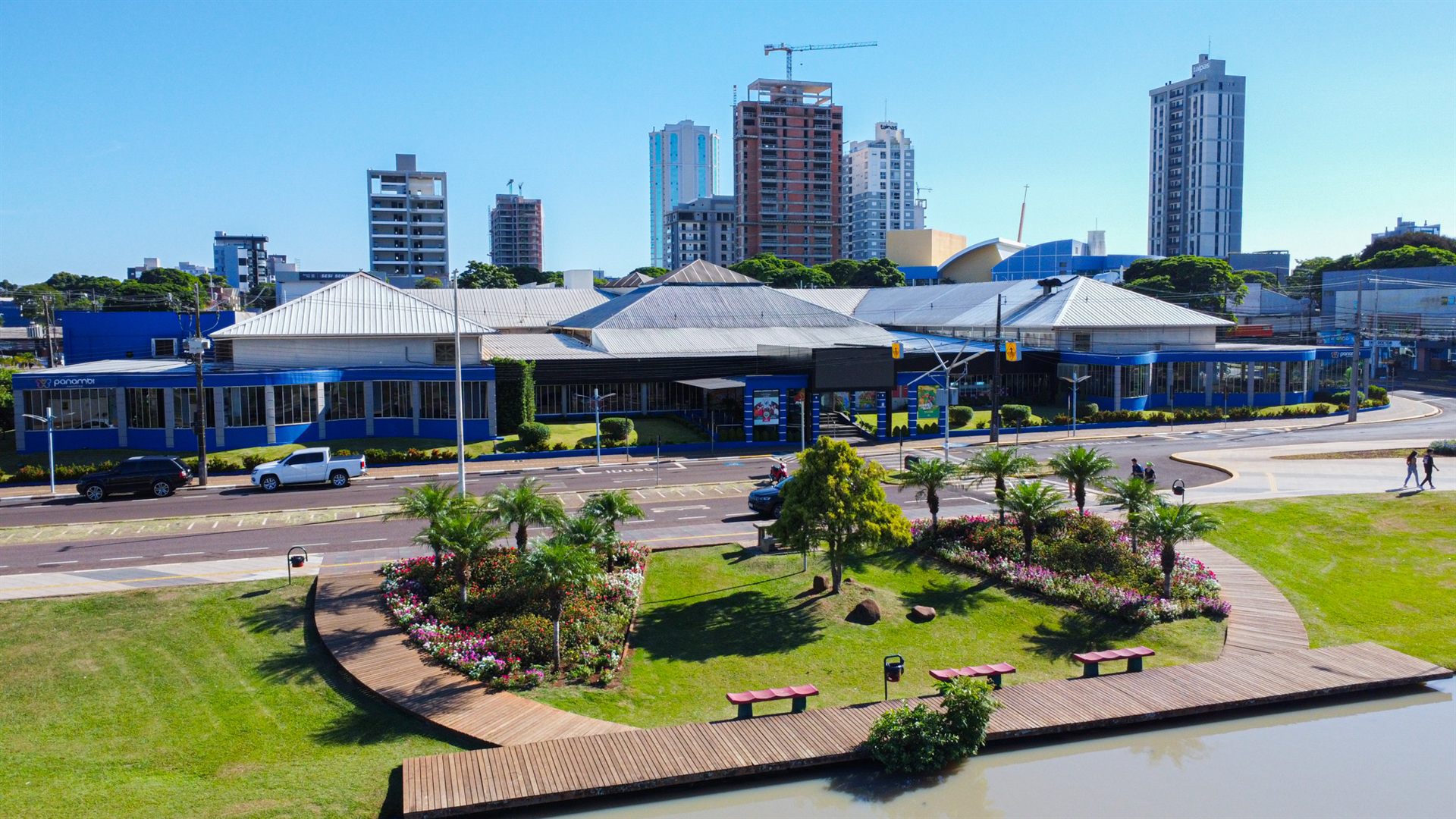 Vista aérea do Shopping Panambi